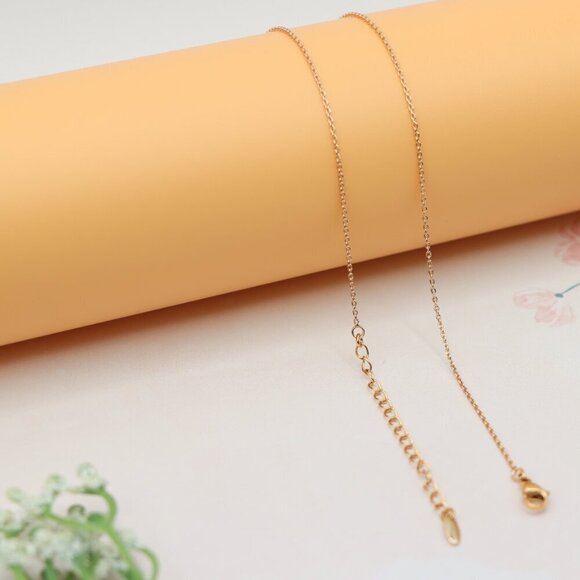 -"Minimalist Rose Gold Cloud Pendant Necklace, Adjustable Chain, XPNL0193 - Picture 13 of 13